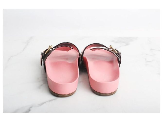 Louis Vuitton Pantofola Monogram Gold Rosso - vista 5
