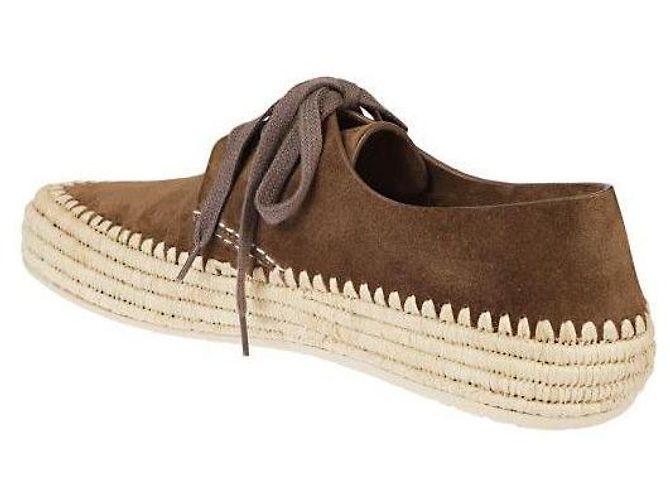 Loewe Scarpe in scamosciato e laffia con lacci Marrone - vista 6