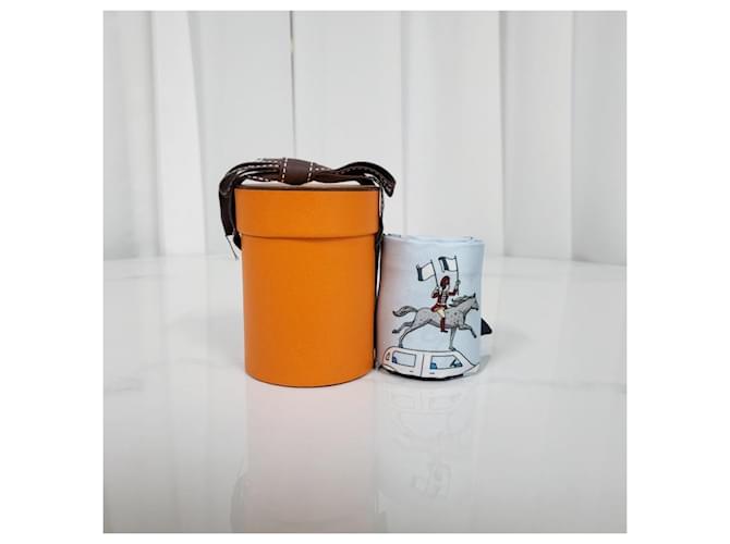 Hermès Pañuelo de seda Twilly Azul - vista 11