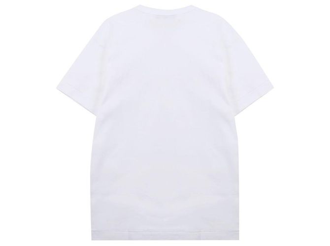 Comme Des Garcons T-Shirt mit Rundhalsausschnitt, kurzen Ärmeln und kleinem roten Herz-Patch - Ansicht 4