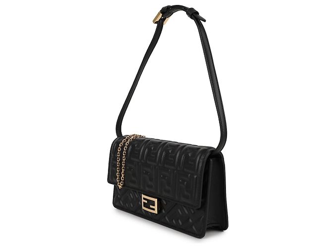 Fendi Portafoglio in pelle nappa nera Nero - vista 4