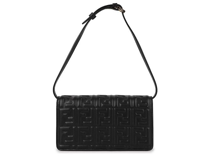 Fendi Portafoglio in pelle nappa nera Nero - vista 5