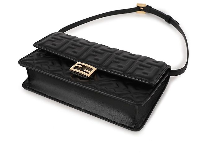 Fendi Portafoglio in pelle nappa nera Nero - vista 6