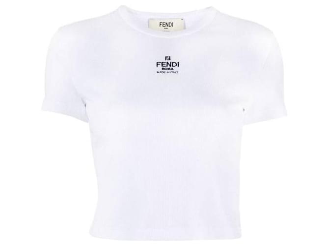 Fendi Punto de algodón Roma Blanco - vista 4