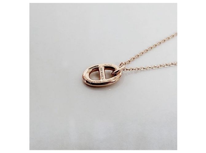 Hermès Farandole Rose Gold Anhänger Halskette Pink - Ansicht 10