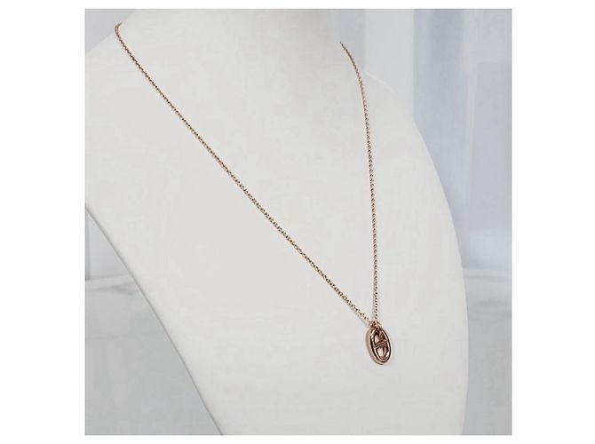 Hermès Farandole Rose Gold Anhänger Halskette Pink - Ansicht 6
