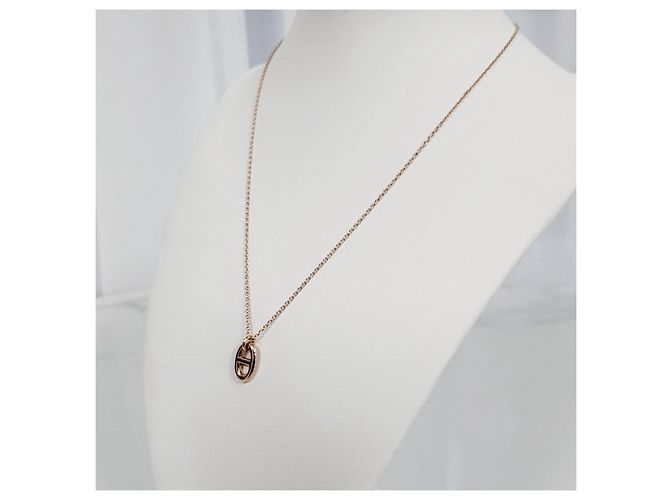 Hermès Farandole Rose Gold Anhänger Halskette Pink - Ansicht 7