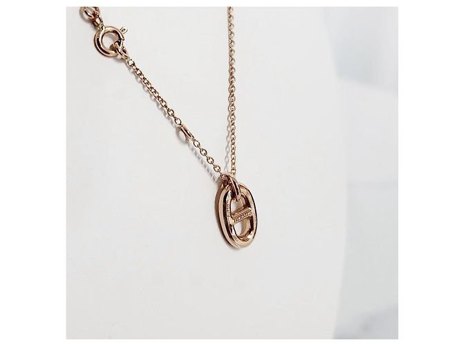 Hermès Farandole Rose Gold Anhänger Halskette Pink - Ansicht 8