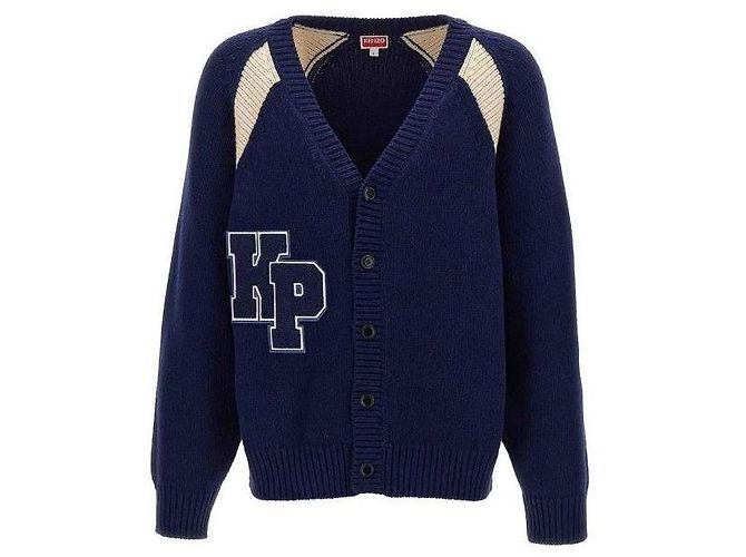 Kenzo Paris Varsity Logo Patch Cardigan Schwarz - Ansicht 4