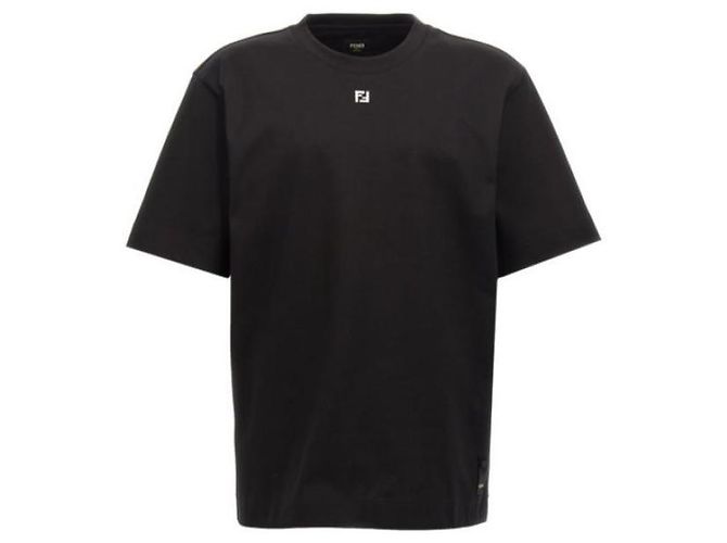 Fendi T-shirt in cotone Metal FF - vista 3