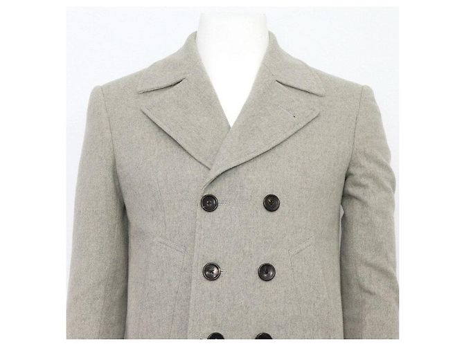 Thom Browne Giacca doppia da uomo in lana e cashmere grigio Marrone - vista 2
