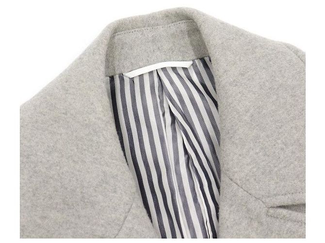 Thom Browne Giacca doppia da uomo in lana e cashmere grigio Marrone - vista 5
