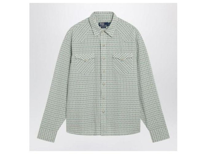 Ralph Lauren Madras Westernhemd in Classic Fit Grün - Ansicht 4