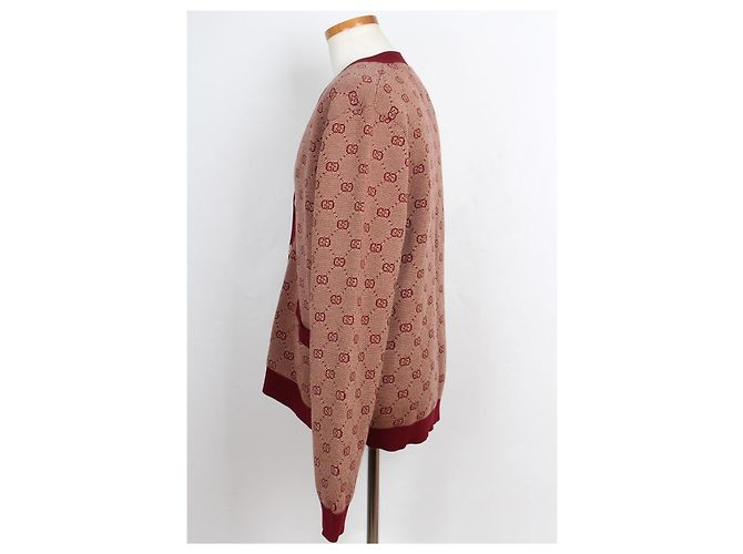 Gucci Jacquard-Wollstrickjacke XXL Rot - Ansicht 3
