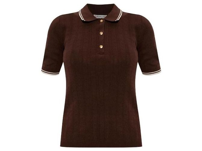 Moncler Baumwoll-Poloshirt mit Diamant-Logo-Muster - Ansicht 4