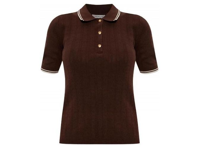 Moncler Baumwoll-Poloshirt mit Diamant-Logo-Muster - Ansicht 5