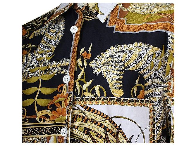 Salvatore Ferragamo Camisa de algodón con estampado Blanco - vista 4