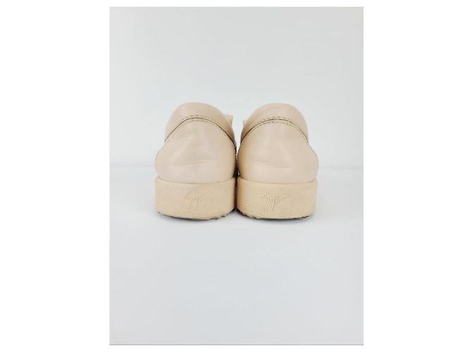 Giuseppe Zanotti Slip-On Beige Gold Bar Marrone - vista 5