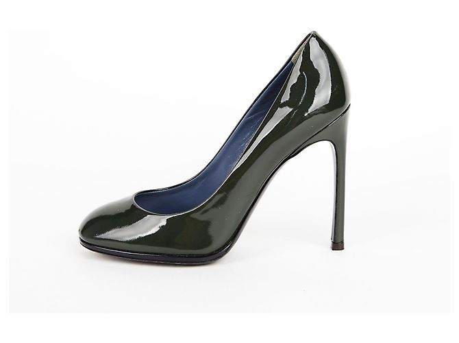 Saint Laurent Grüne Pumps aus Lackleder - Ansicht 11
