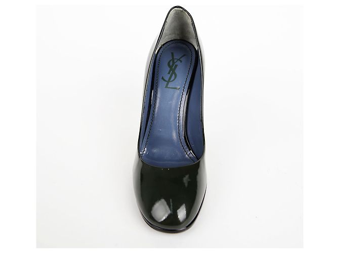 Saint Laurent Grüne Pumps aus Lackleder - Ansicht 8