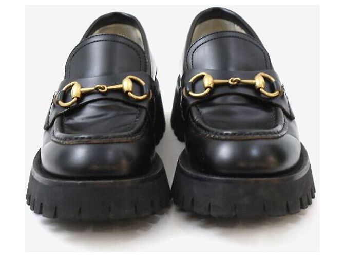 Gucci Mocassini in pelle con suola chunky nera Nero - vista 2