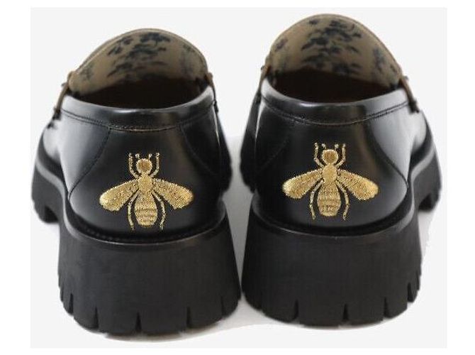 Gucci Mocassini in pelle con suola chunky nera Nero - vista 4
