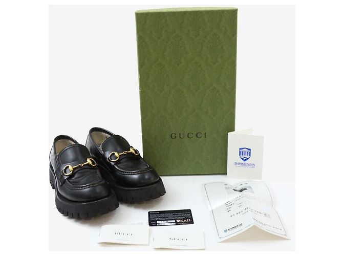 Gucci Mocassini in pelle con suola chunky nera Nero - vista 8