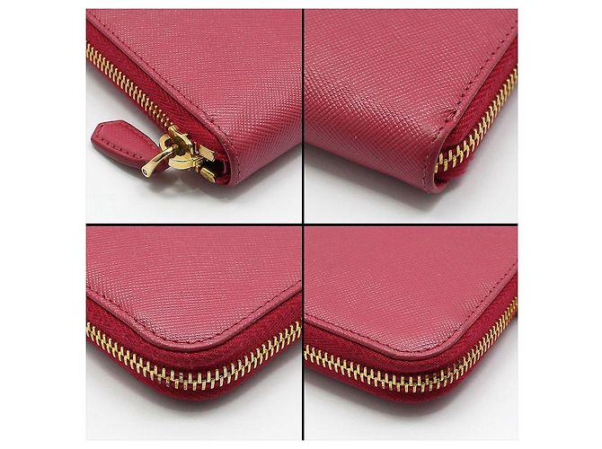 Prada Cartera Larga Saffiano Rosa Oro - vista 10
