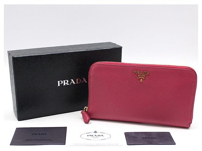 Prada Cartera Larga Saffiano Rosa Oro - vista 2