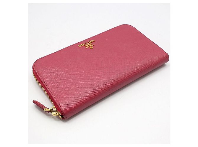 Prada Cartera Larga Saffiano Rosa Oro - vista 3