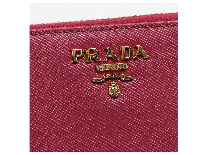 Prada Cartera Larga Saffiano Rosa Oro - vista 7