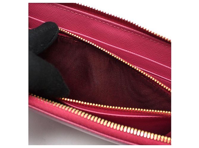 Prada Cartera Larga Saffiano Rosa Oro - vista 9