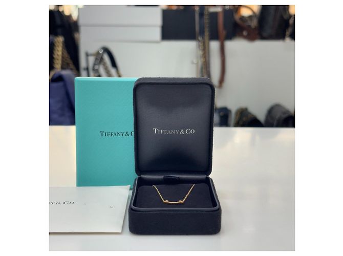 Tiffany & Co Collana Tiffany Co. Smile Mini in oro giallo e diamanti - vista 3
