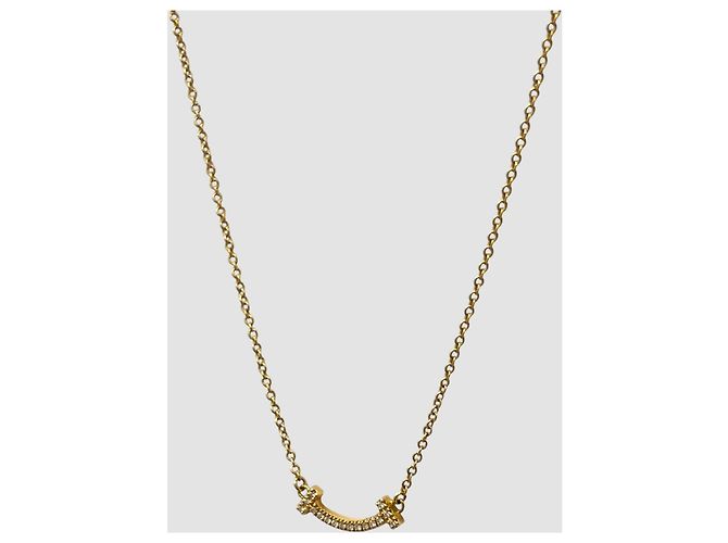 Tiffany & Co Collana Tiffany Co. Smile Mini in oro giallo e diamanti - vista 5
