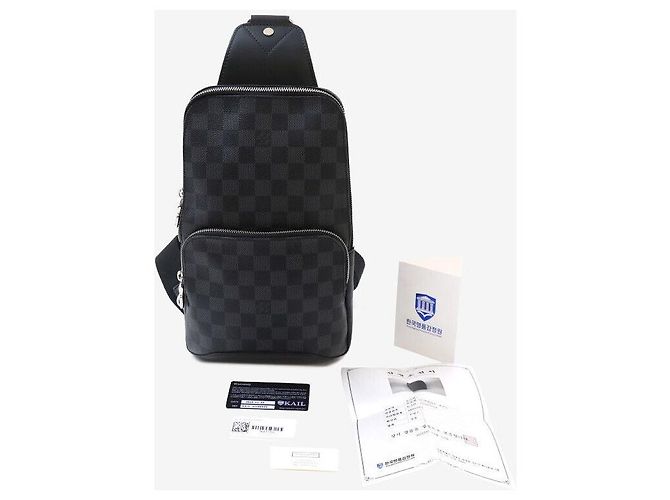 Louis Vuitton Slingback Avenue Damier Graphite Marrone - vista 8