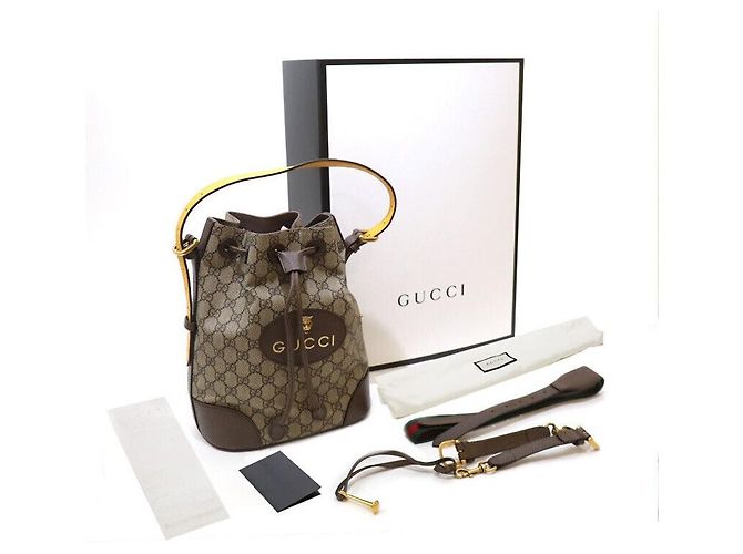 Gucci Supreme Neo Vintage Canvas Bucket Shoulder Bag Backpack Mehrfarben - Ansicht 8