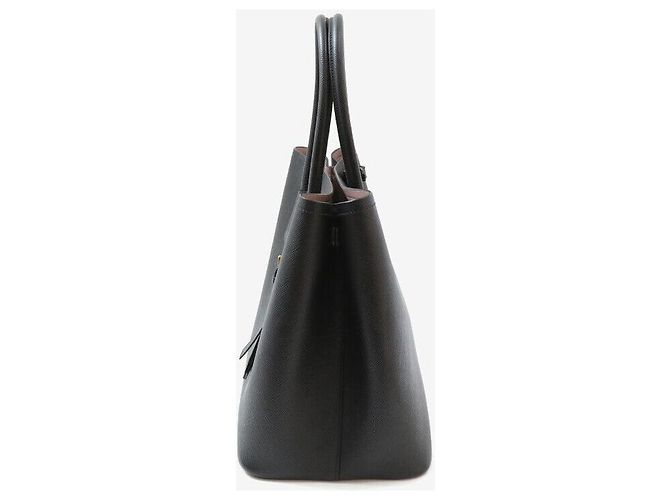 Prada Borsa a mano con tracolla Saffiano Triangle Logo Black Nero - vista 2