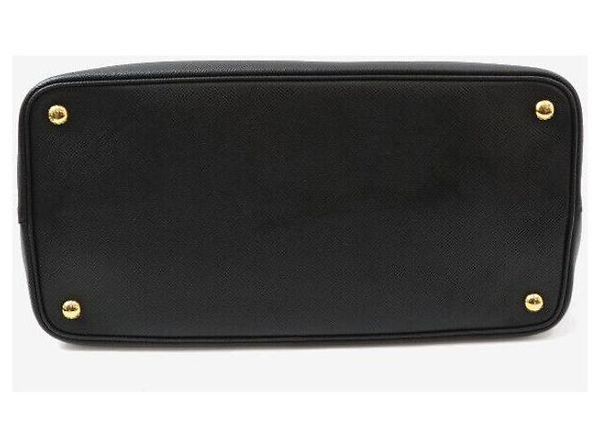 Prada Borsa a mano con tracolla Saffiano Triangle Logo Black Nero - vista 4