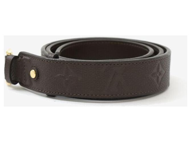 Louis Vuitton Cintura in Pelle Monogram Marrone Scuro Oro - vista 2