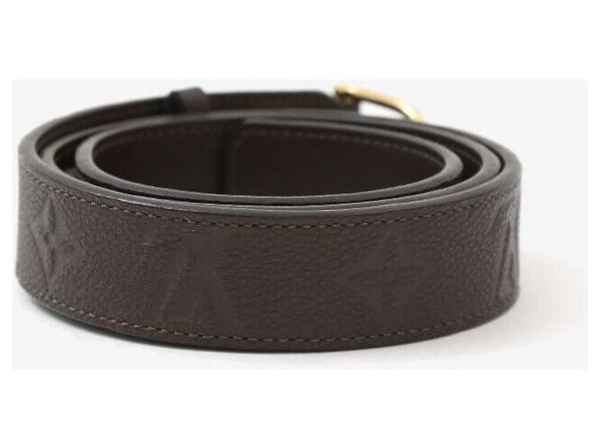 Louis Vuitton Cintura in Pelle Monogram Marrone Scuro Oro - vista 3