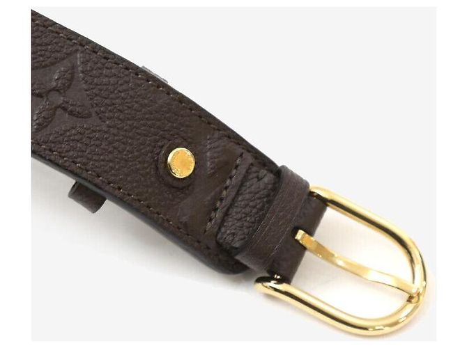 Louis Vuitton Cintura in Pelle Monogram Marrone Scuro Oro - vista 5