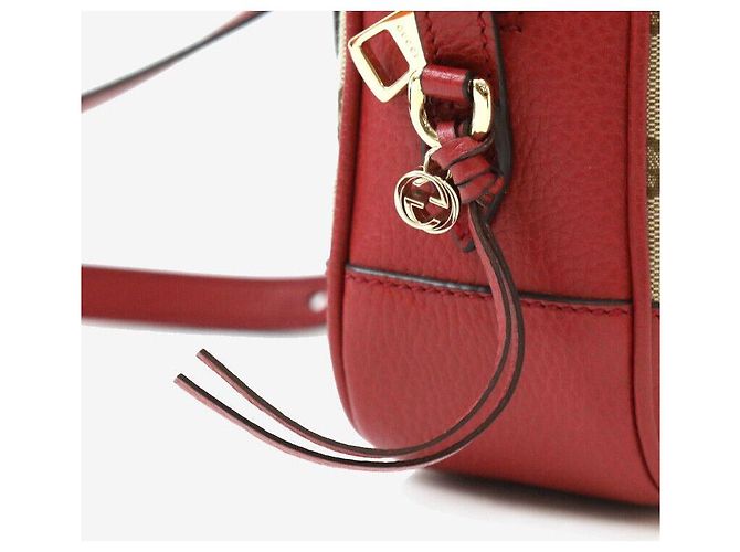 Gucci Borsa a tracolla Disco in tela GG Rosso - vista 5