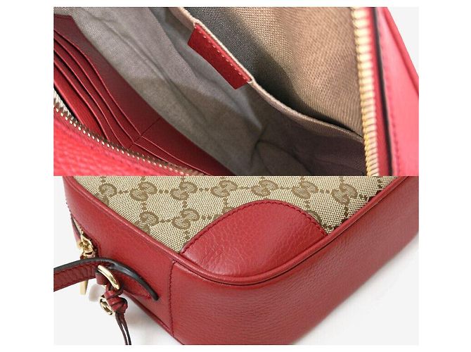 Gucci Borsa a tracolla Disco in tela GG Rosso - vista 6