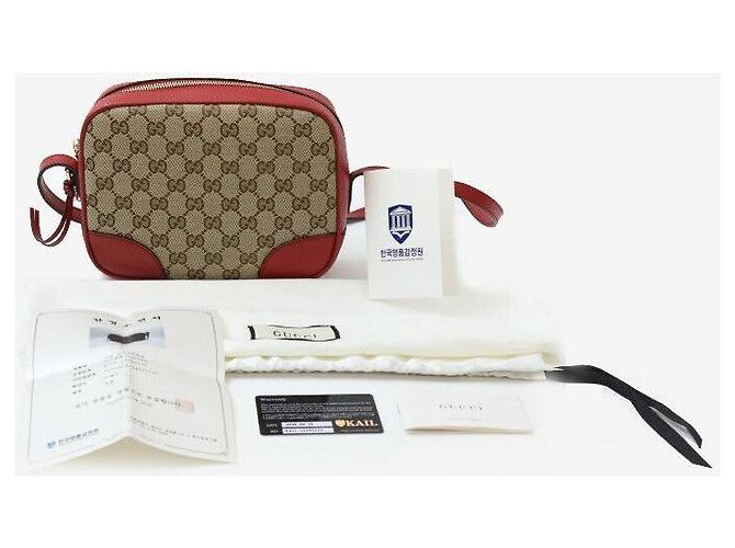 Gucci Borsa a tracolla Disco in tela GG Rosso - vista 8