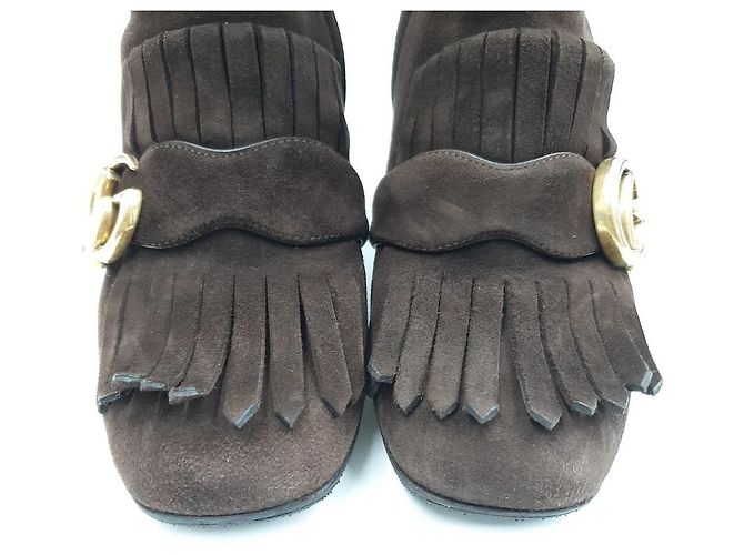 Gucci Marmont Stiefeletten aus Wildleder - Ansicht 2