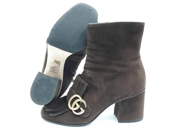 Gucci Marmont Stiefeletten aus Wildleder - Ansicht 4