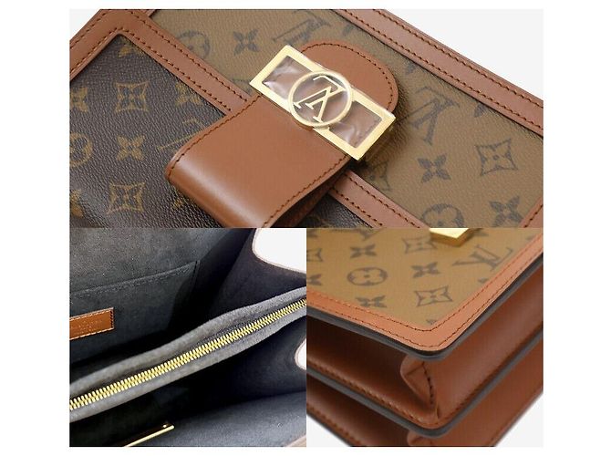 Louis Vuitton Borsa a tracolla Dauphine MM Monogram Reverse Canvas Multicolore - vista 7