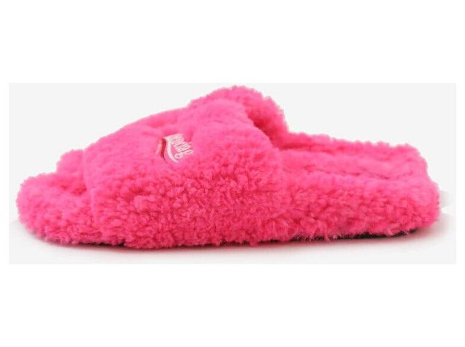 Balenciaga Furry Slide Hausschuhe Hot Pink Größe - Ansicht 3
