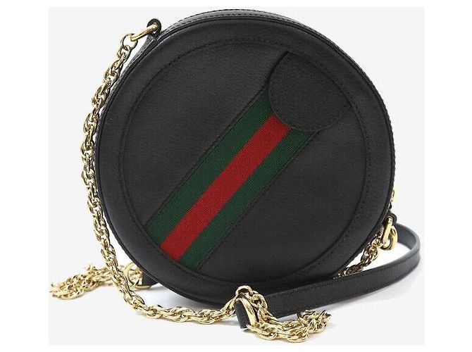Gucci Mini Borsa a Spalla Rotonda Nera Nero - vista 3