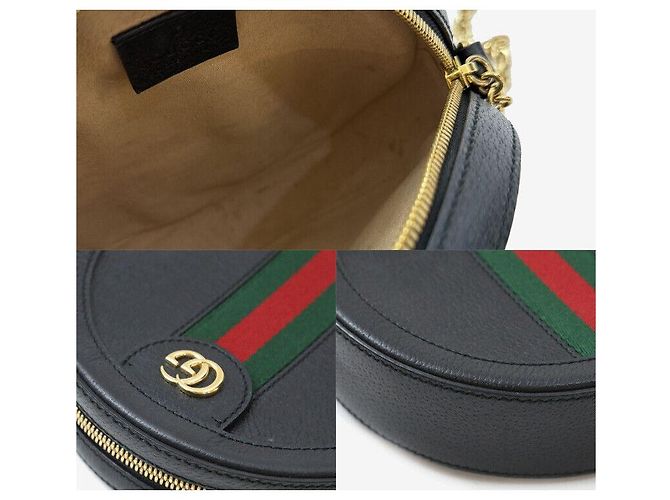 Gucci Mini Borsa a Spalla Rotonda Nera Nero - vista 6
